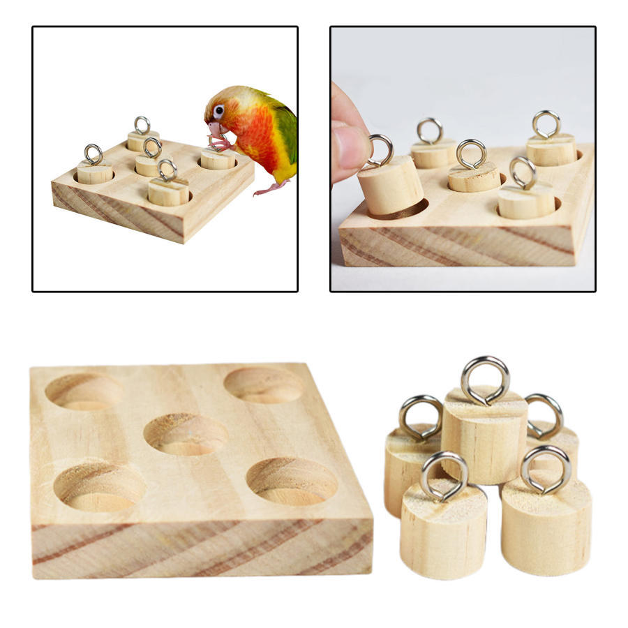 鳥の木製ブロックパズルtraingingおもちゃオウム知育玩具ハムスターgerbilセキセイインコインコオカ恋人たち｜stk-shop｜02