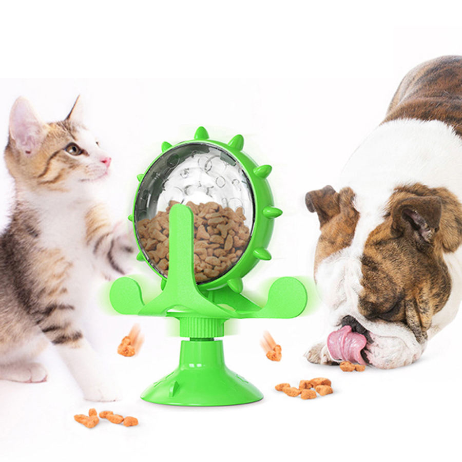 猫風車ターンテーブルおもちゃ.興味深い食品漏れデバイス猫や犬.多機能 