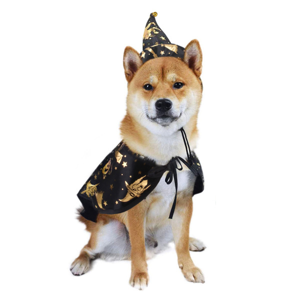 犬服 ペットマント ハロウィン 魔女のマント 帽子 パーティー 衣装 犬 猫 ハロウィンコスチューム かわいい｜stk-shop｜02