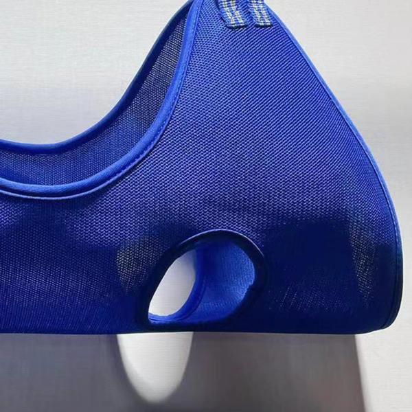 ペット犬猫グルーミングハンモックヘルパー、拘束バッグエアメッシュハンモックペット用品バスネイルクリップ用耐久性のある子犬中小犬猫 - ブルー