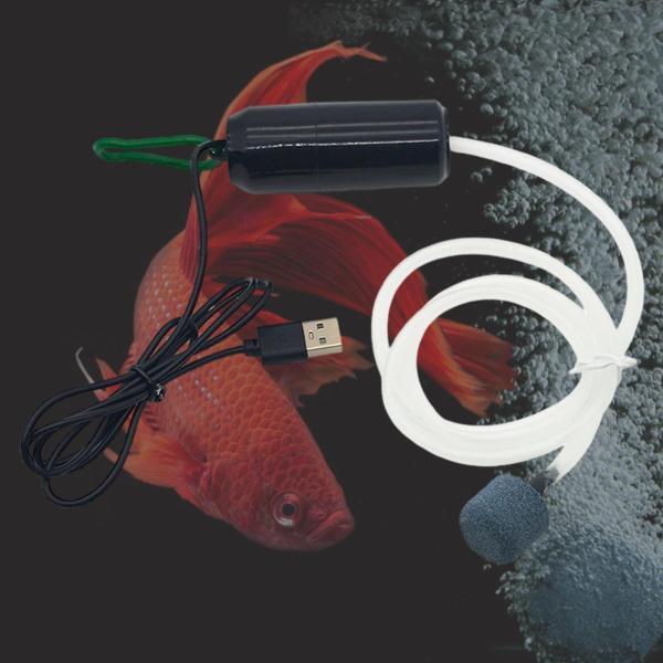 ポータブル水族館酸素エアポンプ、USB静かな水槽屋外釣り5V酸素供給器、水族館アクセサリー、バックルエアストーンによる省エネ｜stk-shop｜03