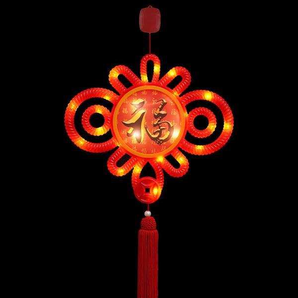 祭りの家の装飾のために3D赤をぶら下げているLEDライト春祭りのペンダント｜stk-shop｜02