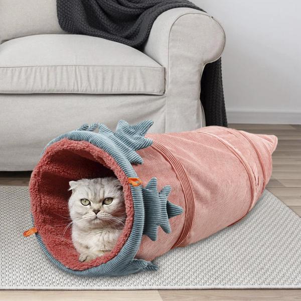 ペット猫ハムスタートンネルおもちゃチューブテントモルモットハリネズミマウスラットニンジン