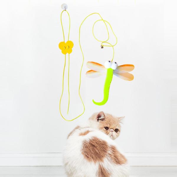 面白い子猫のおもちゃインタラクティブなおもちゃ猫用品羽のおもちゃ猫スティック猫ティーザーおもちゃ猫屋内ドアの猫のケージのおもちゃを再生します｜stk-shop｜02