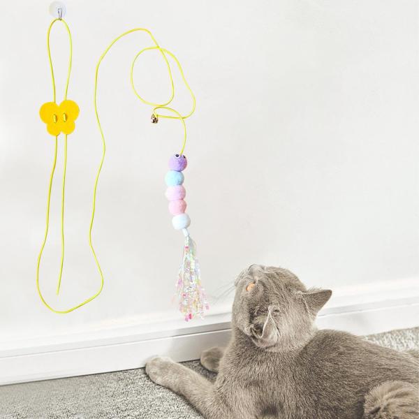 面白い子猫のおもちゃインタラクティブなおもちゃ猫用品羽のおもちゃ猫スティック猫ティーザーおもちゃ猫屋内ドアの猫のケージのおもちゃを再生します｜stk-shop｜04