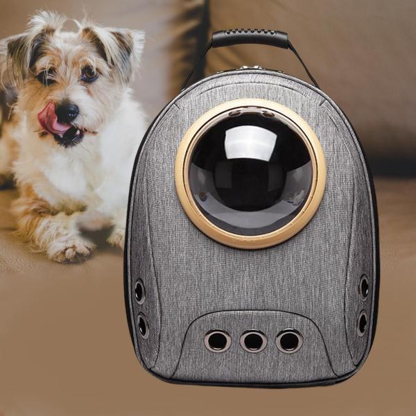 屋外ウォーキング用の小さな猫の子犬のための猫用キャリーバックパックグレー