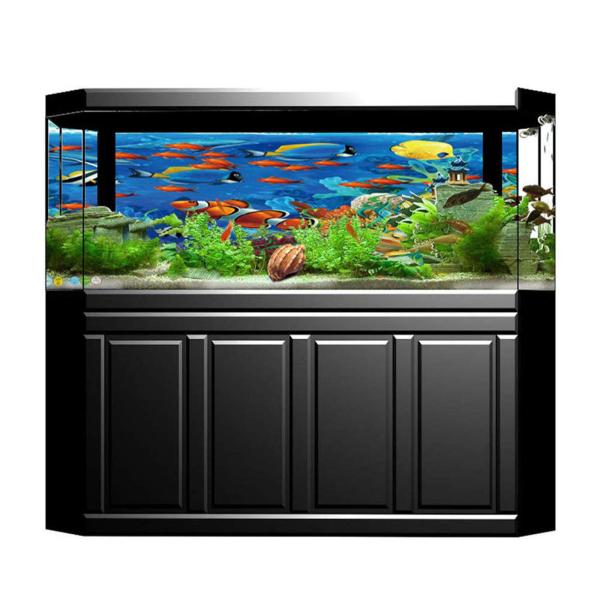 水族館風景ステッカーポスター3D効果水槽背景ステッカー60x102CM