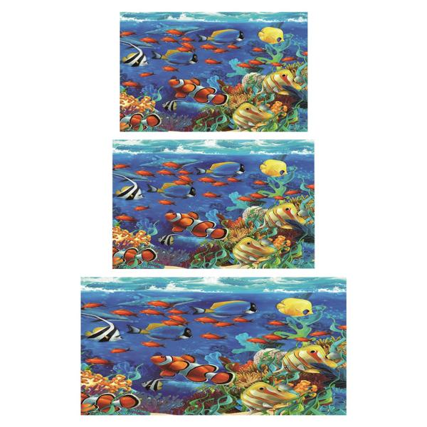 水族館風景ステッカーポスター3D効果水槽背景ステッカー60x102CM