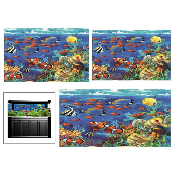 水族館風景ステッカーポスター3D効果水槽背景ステッカー60x102CM