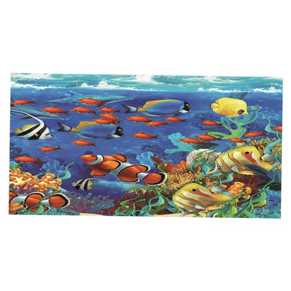 水族館風景ステッカーポスター3D効果水槽背景ステッカー60x102CM