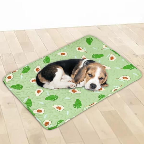 犬用ベッドマット かわいいプリント 洗濯機洗い可 アンチスリップ ペットマットレス 60cmx45cm