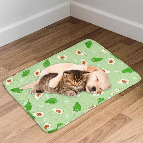 犬用ベッドマット かわいいプリント 洗濯機洗い可 アンチスリップ ペットマットレス 60cmx45cm