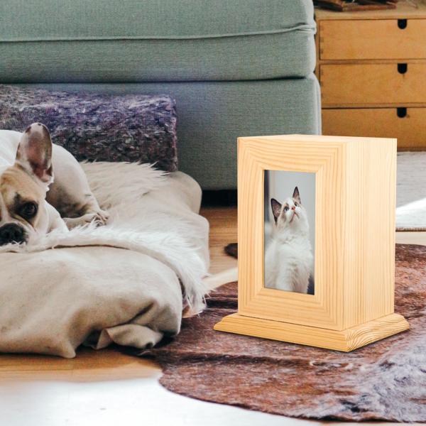 ペット用骨壷 灰骨壷 犬用 棺 記念 形見 記念 ライトウッド