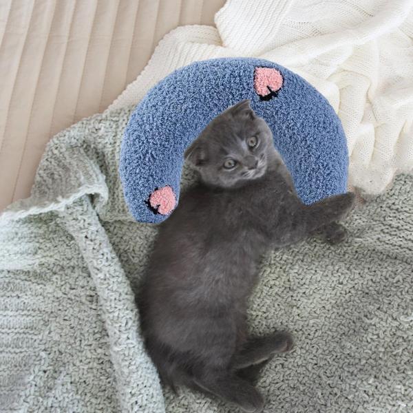  ネックピロー クッション 噛むおもちゃ ぬいぐるみ 犬 子猫 猫 ブルー