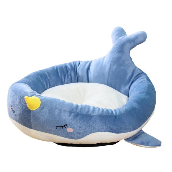 子犬 子猫 猫用 ペット ベッド 取り外し可能なカバー ソフト キャンプ 旅行用 魚 S