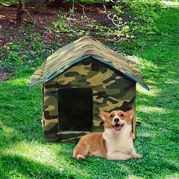 屋外キャットハウステントキティ小中子犬巣子猫小屋洞窟ペットベッド正方形 40x38x35cm