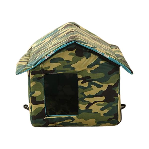 屋外キャットハウステントキティ小中子犬巣子猫小屋洞窟ペットベッド正方形 40x38x35cm