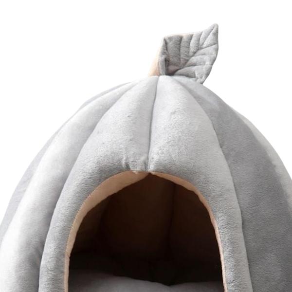 洞窟ペット用ベッド 犬用テント 滑り止め スリップ 猫用 暖かい家 小中子犬用 グレー 35x35x35cm