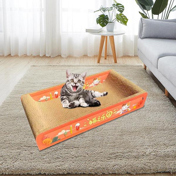 丈夫な猫用スクラッチボード スクラッチボード カウチベッド キティ トレーニング 子猫用 レッド