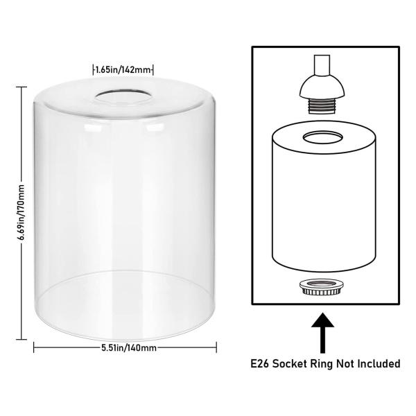 シャンデリア照明バー用ガラス ランプ シェード E26 装飾ガラス シェード
