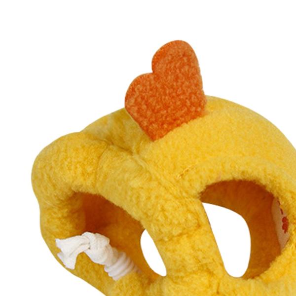 ハムスター ハット ソフト プラッシュ ヘッドウェア 小動物用ハット げっ歯類 クリスマス パーティー S イエロー