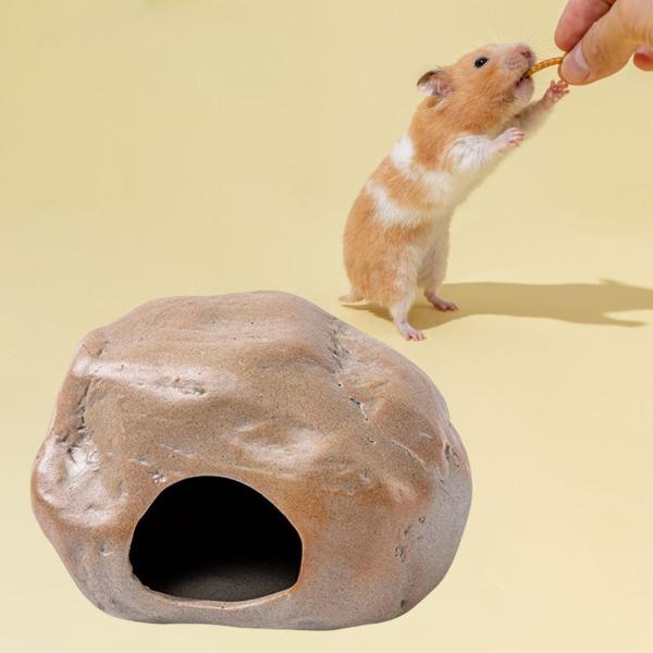 ハムスターの洞窟造園屋内屋外ペットの隠れ家マウス ドワーフ 12.5cmx13.5cmx8.5cm