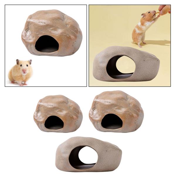 ハムスターの洞窟造園屋内屋外ペットの隠れ家マウス ドワーフ 12.5cmx13.5cmx8.5cm