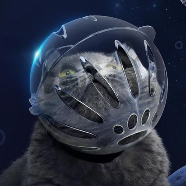猫用マズル クリア ペットマウスカバー マズル 噛み付き防止 グルーミング お風呂用 L 155mmx145mm