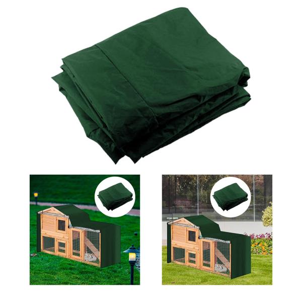 うさぎ小屋カバー 覗き窓 ペットハウス用 小動物小屋 鶏小屋 グリーン 147x52x86cm