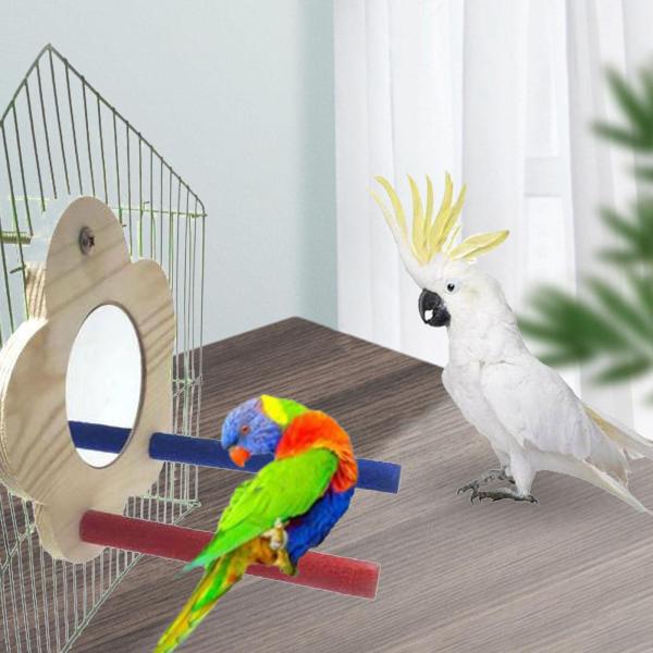 オウム木製プラットフォーム バード ケージ パーチ サンド カナリア オカメインコ ラブバード用 10cmx1.5cm