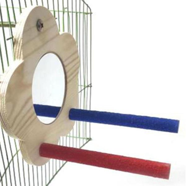 オウム木製プラットフォーム バード ケージ パーチ サンド カナリア オカメインコ ラブバード用 10cmx1.5cm