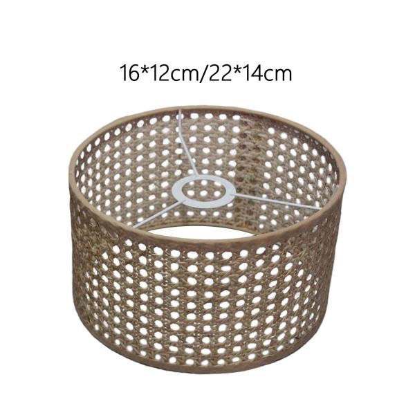 織籐ランプシェード照明器具テーブルランプフロアライト寝室用 16cmx12cm
