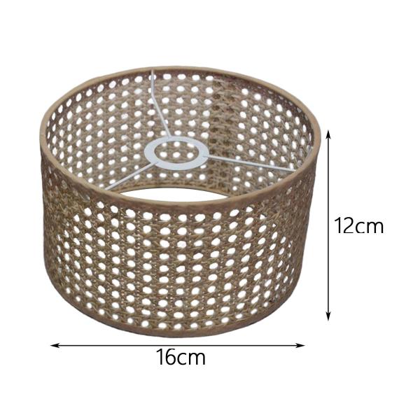 織籐ランプシェード照明器具テーブルランプフロアライト寝室用 16cmx12cm