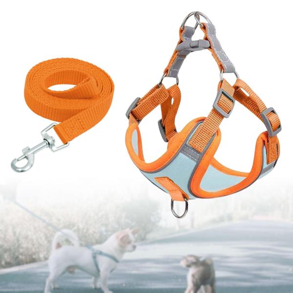 子犬用ハーネス 軽量 ソフト ペット ベスト ハーネス ランニング ウォーキング トレーニング用 M