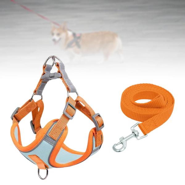 子犬用ハーネス 軽量 ソフト ペット ベスト ハーネス ランニング ウォーキング トレーニング用 M