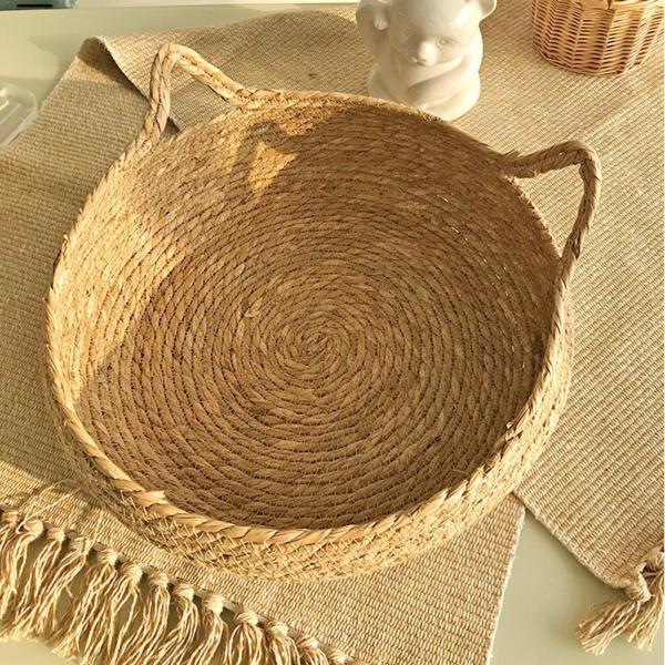織りペット猫ベッド手作り犬小屋ハウスペットベッドバスケット屋内猫用 40cmx14cm