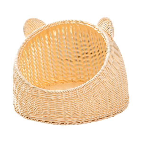 猫ベッド キャットハウス ポータブル猫 洞窟猫の隠れ家 ペットコンドミニアム 籐編み小屋 犬小屋 ラウンジベッド 子猫用 屋内猫ベッド キテ｜stk-shop｜02