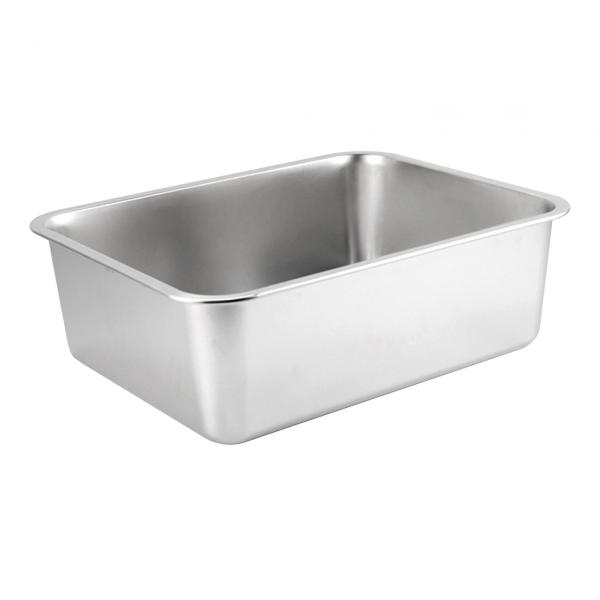 猫用トイレ ステンレス鋼 大型オープントップ ペット用トイレ 猫砂盆地 60cmx40cmx10cm