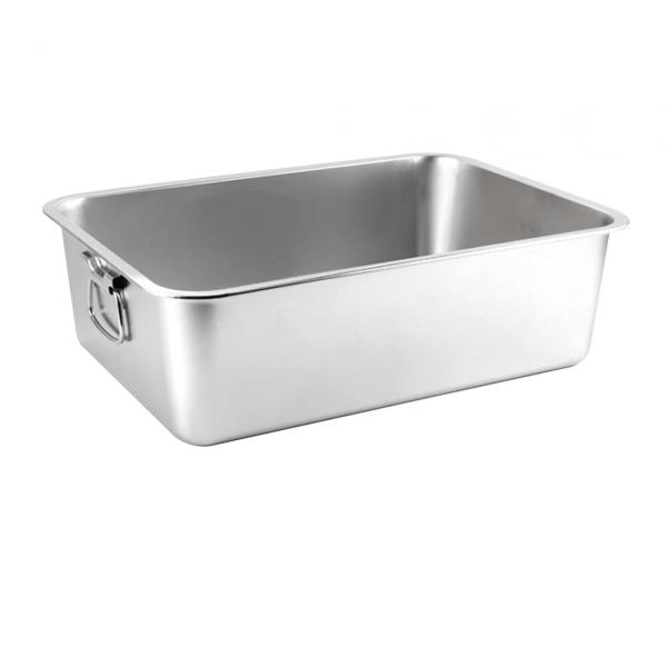 猫用トイレ ステンレススチール製 大型オープントップ ペット用トイレ 猫砂盆地 60x40x10cm ハンドル付き