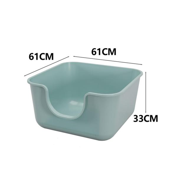 オープントップ猫トイレトイレ砂パン小動物大型パンペットトイレトレイブルー