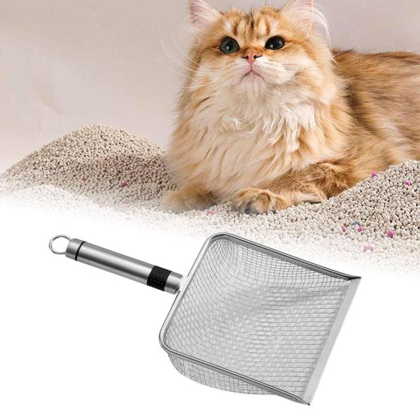 猫砂スクーパーディープシャベル高速ふるい分けスクープシャベルペットふるいシャベルメッシュ間隔5