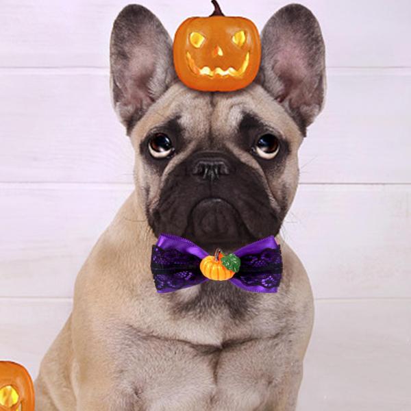 秋ハロウィンペット蝶ネクタイ子犬猫首輪ネックレス子猫小型犬ウサギスタイル F