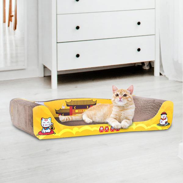 猫スクラッチベッド段ボール紙家具大型猫スクラッチャー段ボール60cmx30cmx12cm