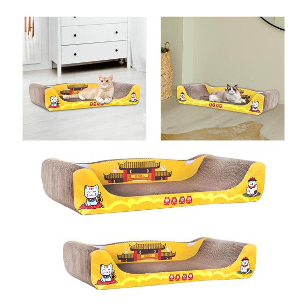 猫スクラッチベッド段ボール紙家具大型猫スクラッチャー段ボール60cmx30cmx12cm