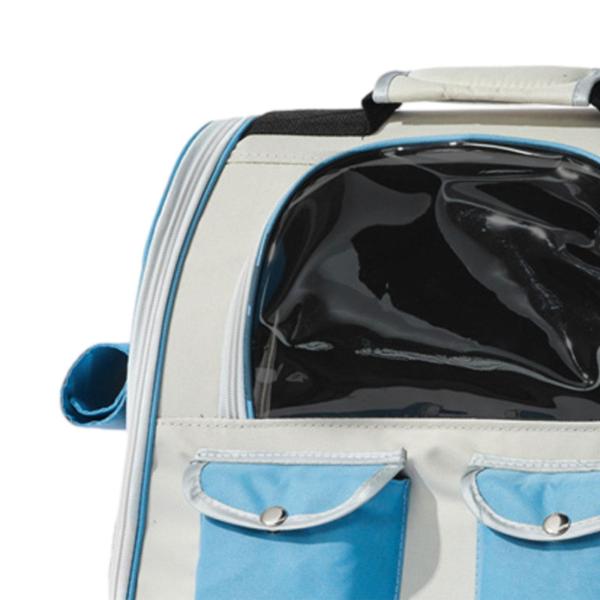 猫 リュックキャリア キャリーバッグ 犬 猫 キャリー 散歩用 屋外用 ブルー