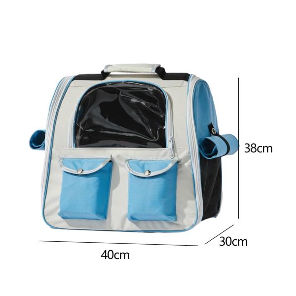 猫 リュックキャリア キャリーバッグ 犬 猫 キャリー 散歩用 屋外用 ブルー