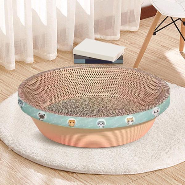 段ボール猫スクラッチャーベッドボウル研削爪スクラッチパッド巣ペット用品猫パターン 45 センチメートル