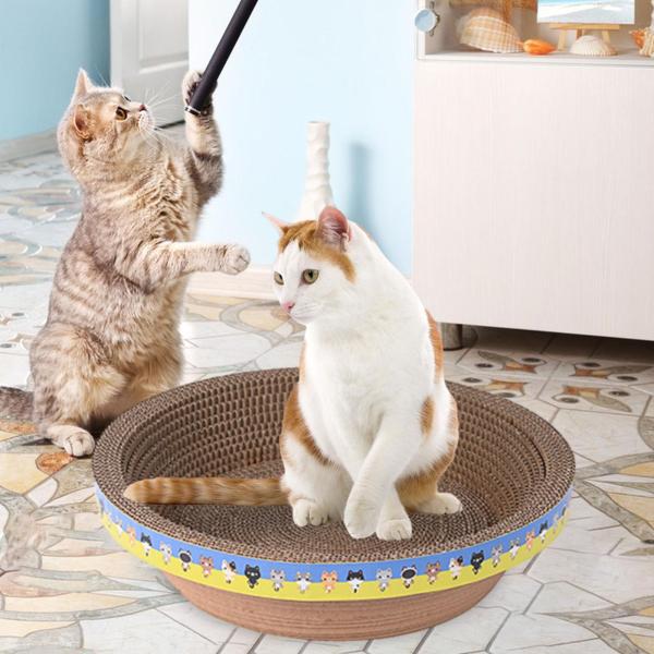 猫スクラッチャー ダンボール 猫スクラッチャー マット スクラッチパッド 猫研ぎ爪 45cm
