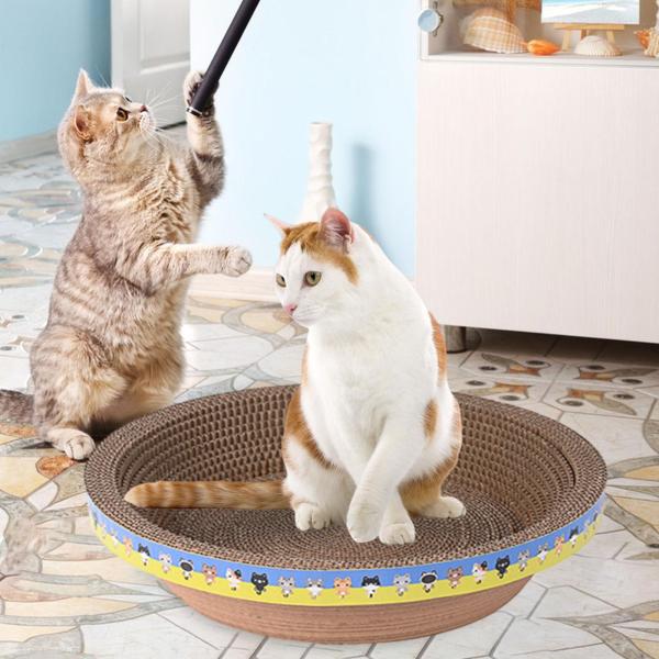 猫スクラッチャー ダンボール 猫スクラッチャー マット スクラッチパッド 猫研ぎ爪 50cm