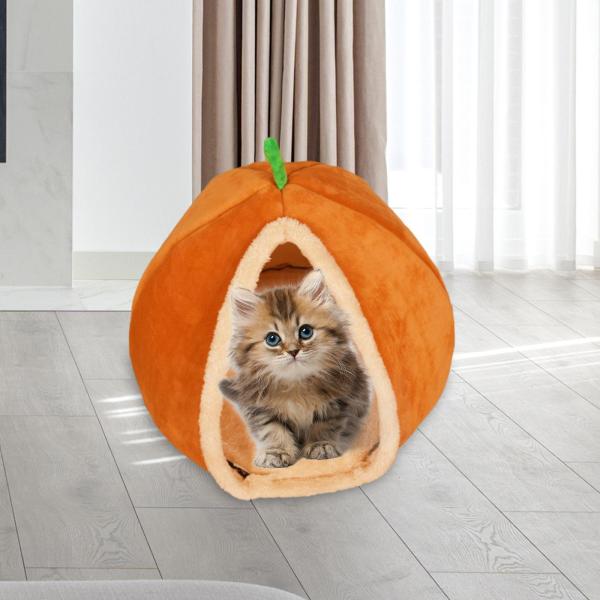 猫ハウス猫ベッド犬小屋スヌーズ秋冬ソフト睡眠半密閉ペット猫の巣猫ベッド洞窟チワワ子猫猫用